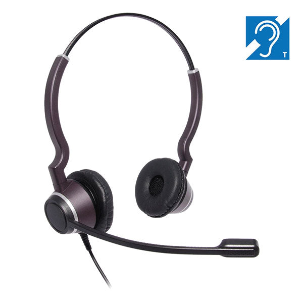 JPL HAC 2 hearing aid compatible  double ear wired headset