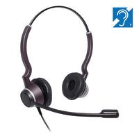 JPL HAC 2 hearing aid compatible  double ear wired headset