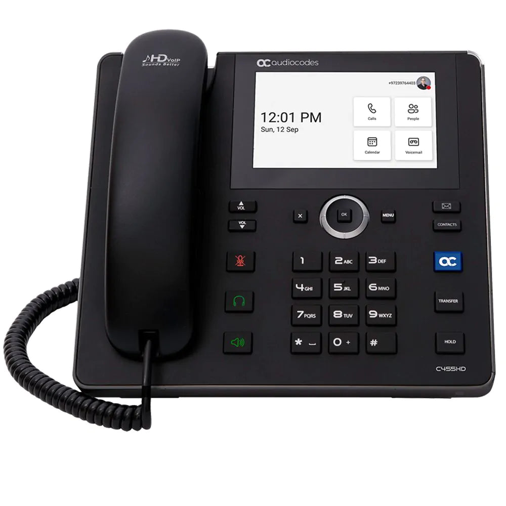 AudioCodes C455HD-DBW IP Phone - Dual Band Wi-Fi