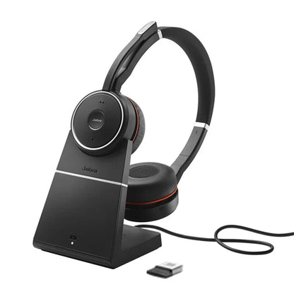 Jabra Evolve 75 MS NC Stereo Headset - Including Charging Stand - Refurbished