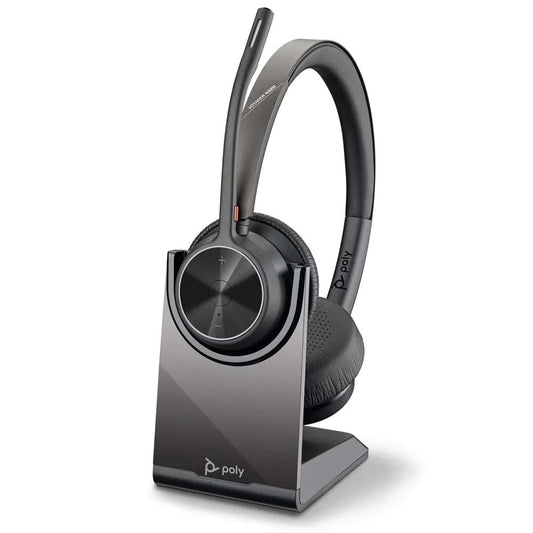 Poly Voyager 4320 UC USB Bluetooth Headset, Inc Charging Stand